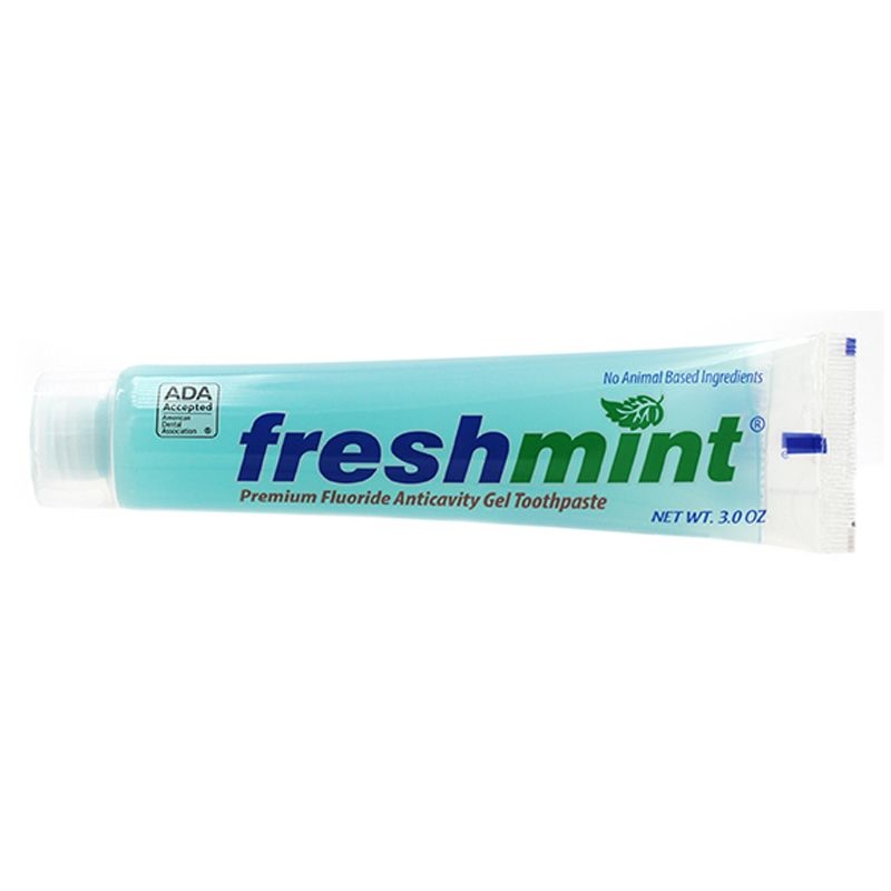 72 Pieces Freshmint 3 Oz. Premium Clear Gel Anticavity Fluoride Toothpaste (Ada Approved) - Toothbrushes And Toothpaste