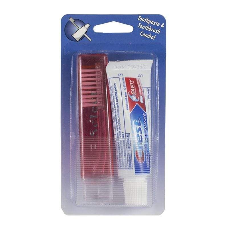 360 Pieces Crest Regular Toothpaste & Travel Toothbrush - 0.85 Oz. Carded - Hygiene Gear