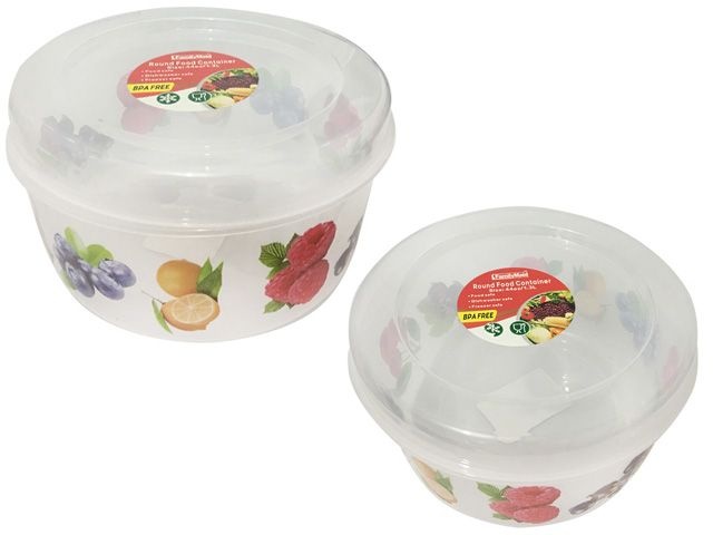 48 Pieces Round Printed Food Container - Food Storage Containers