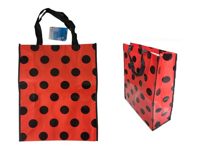144 Pieces Polka Dot Shopping Bag - Tote Bags & Slings