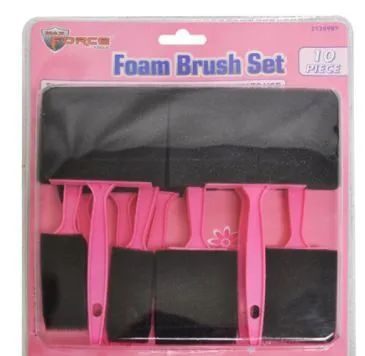 48 Pieces Pink Brush Set 10 Piece - Paint and Supplies