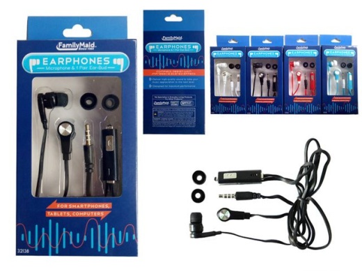 144 Pieces Earphones with Microphone - Headphones and Earbuds
