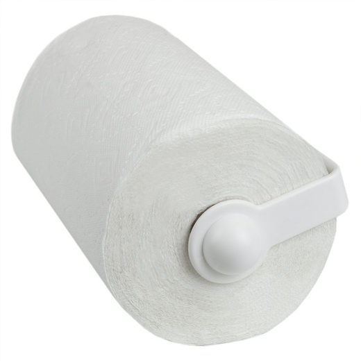 12 Pieces Home Basics Wall Mounted Plastic Paper Towel Holder, White - Napkin and Paper Towel Holders