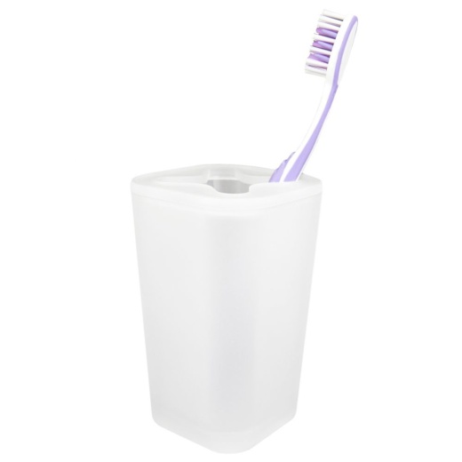 Home Basics Frosted Rubberized Plastic Toothbrush Holder - 12 Pieces