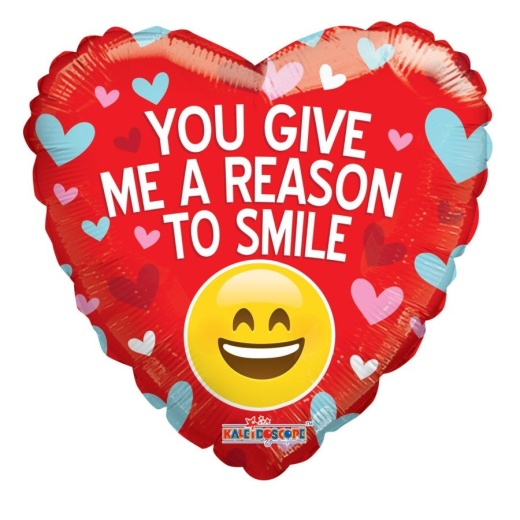 100 Pieces Your Give My Reason To Smile Valentine Balloon Heart Shape - Valentine Decorations