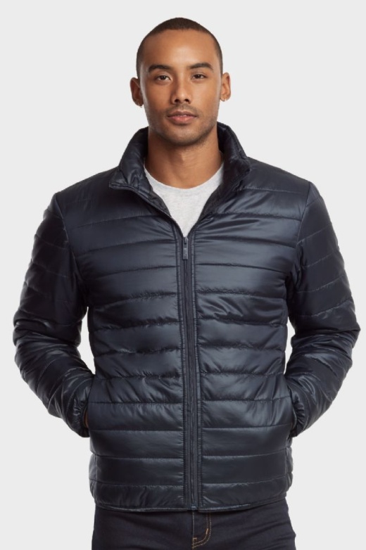 12 Pieces Men's Puff Jacket in Navy Size X Large - Mens Jackets