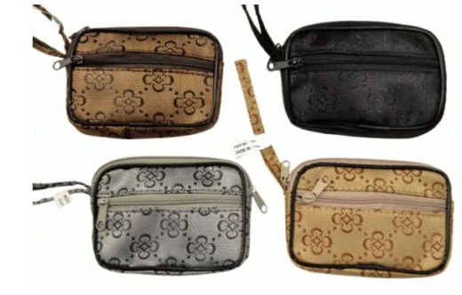 72 Pieces Designer Wristlet Coin Purse - Leather Purses and Handbags