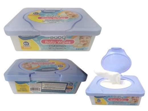24 Pieces 80 Count Baby Wipes in Blue Case - Gentle and Effective Baby Beauty & Care Items
