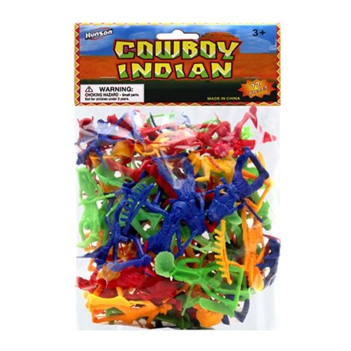96 Pieces 1.75 Inch Cowboy and Indian Action Figures Set