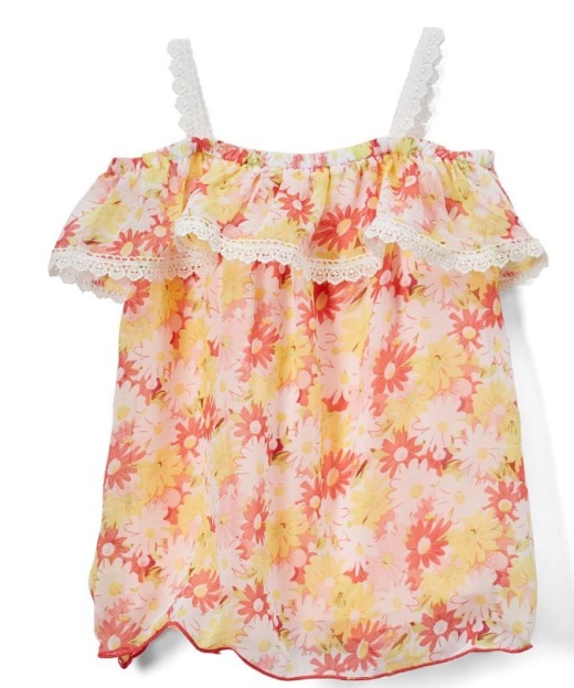 6 Pieces Girls' Coral Tank Top, Size 4-6X - Girls Tank Tops And Tee Shirts