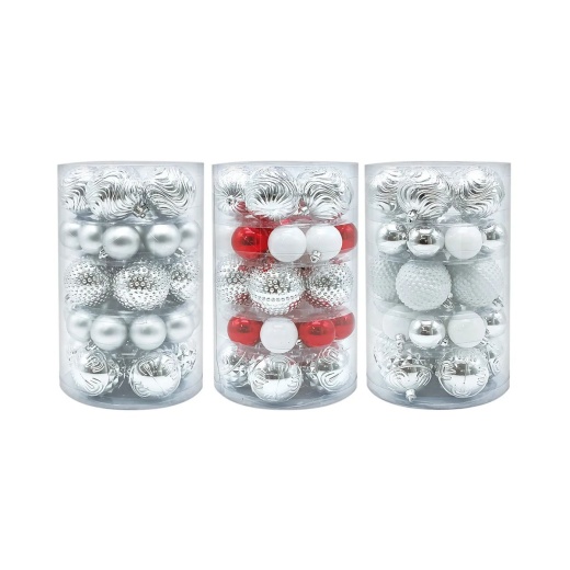 12 Packs Christmas Ball Ornament Set 39Ct - Christmas Ornament