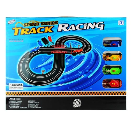 6 Pieces 98X46cm Track Racing Set with 2 Pieces - Cars, Planes, Trains & Bikes