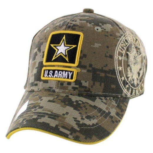 24 Pieces Licensed Camo Army Star Logo Hat Shadow - Baseball Caps & Snap Backs