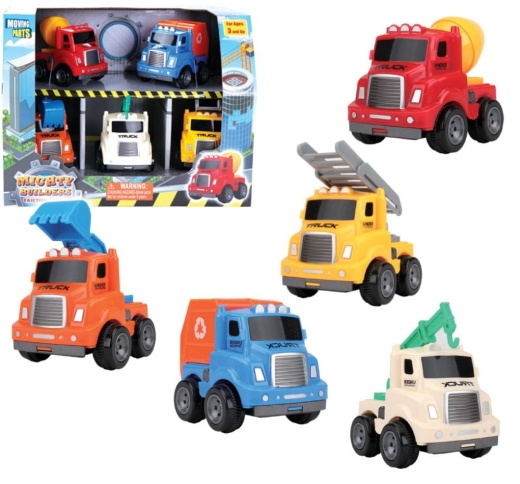 16 Pieces Friction Trucks 5Pc Set - Cars, Planes, Trains & Bikes