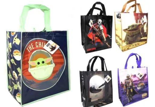 36 Pieces Reusable Large Tote Bag Star Wars Mandalorian
