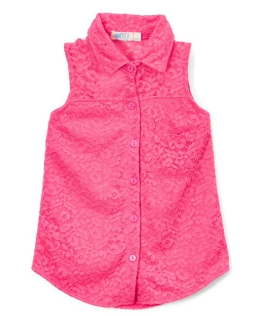 6 Pieces Girls' Sleeveless Summer Top, Size 7-14 - Girls Tank Tops And Tee Shirts