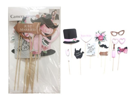 288 Pieces Camera Props - 12 Pc Wedding Party Novelties