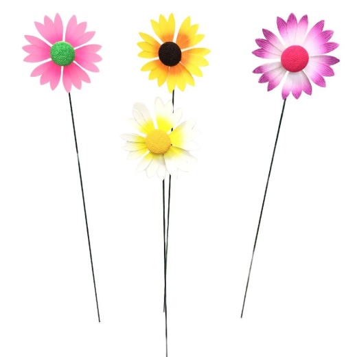 48 Pieces Yard Stake Colorful Daisies - Garden Decor