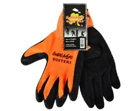 48 Pairs Latex Work Gloves Hi Vis Orange Large - Working Gloves