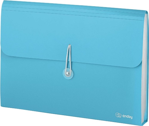 12 Pieces 13-Pocket Letter Size Poly Expanding File, Blue