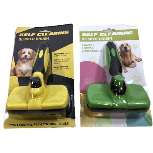 10 Pieces Self Cleaning Slicker Pet Brush - Pet Grooming Supplies