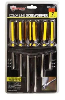 18 Pieces Color Line Screwdriver Set 7 Piece - Screwdrivers and Sets
