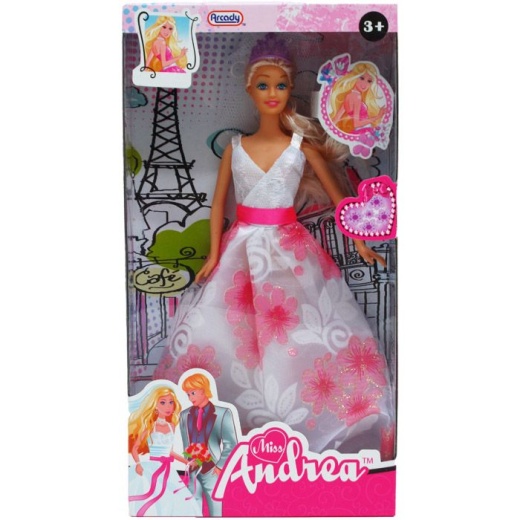 12 Pieces 11.5" Andrea Wedding Doll In Window Box, 3 Assrt Clrs - Dolls