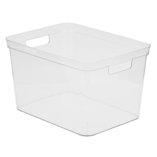 12 Pieces Home Basics 5.67 Gal. Plastic Storage Bin, Clear - Storage & Organization