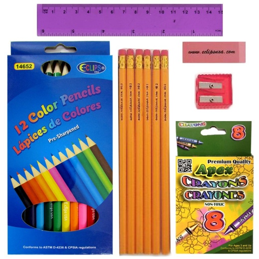 48 Sets School Stationery Set in Zipper Lock Bag