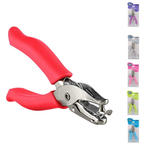 24 Pieces Single Hole Paper Punch With Cushion Grip, Red - Hole Punchers