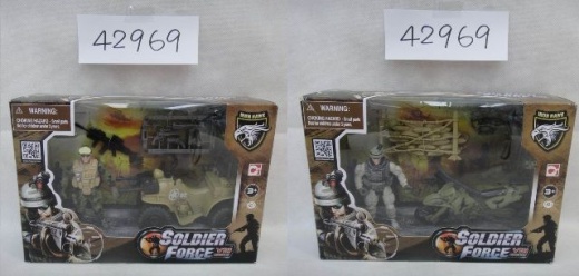 24 Pieces 3 Asstd. Military Set with 3.75In Soldier and 4.5In ATV