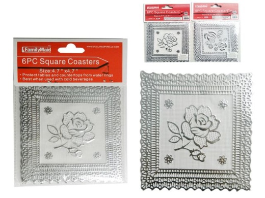 144 Pieces 6 Piece Square Coasters - Coasters & Trivets