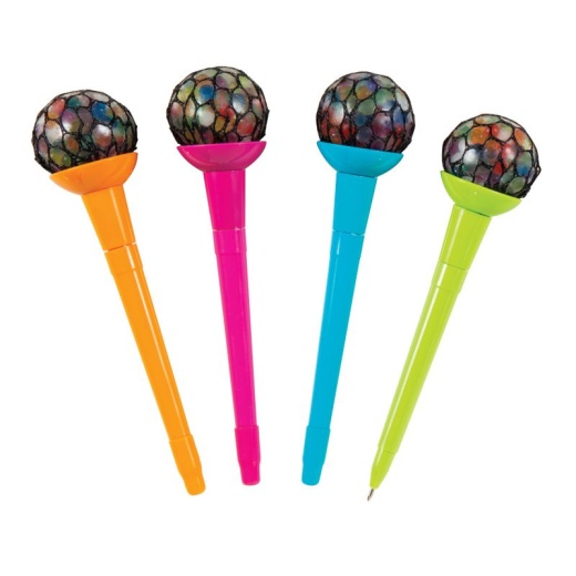 48 Pieces Rainbow Mesh Ball Pens