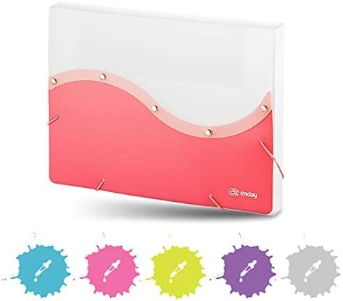 24 Pieces Two Tone Letter Size Document Case, Red - File Folders & Wallets