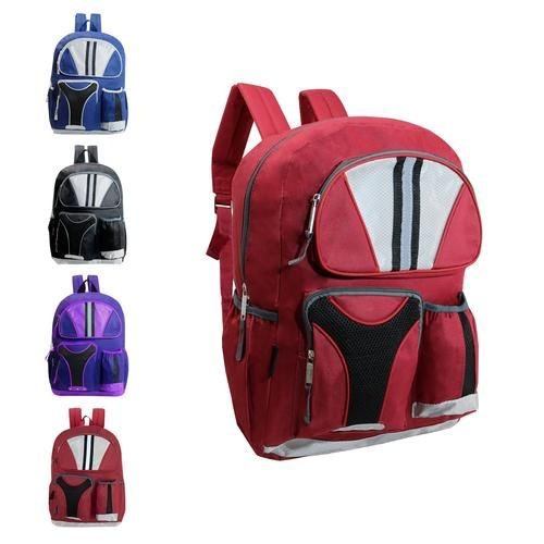 24 Pieces Rugged Equipment Bulk Backpacks In 4 Assorted Colors - Backpacks 17"