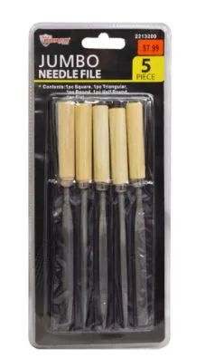18 Pieces Jumbo Needle Files 5 Piece - Hardware Miscellaneous