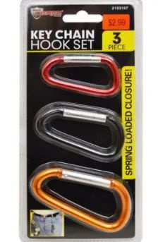 36 Pieces Keychain Carabiner Hooks 3 Piece - Key Chains
