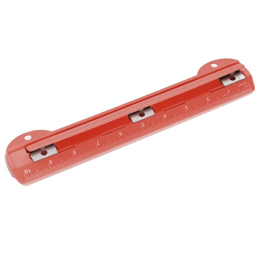 12 Pieces Portable 3-Hole Paper Punch, Red - Hole Punchers