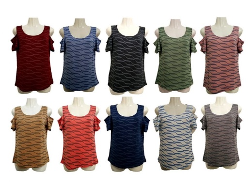 48 Pieces Womens Assorted Color Tee - Womens Camisoles & Tank Tops