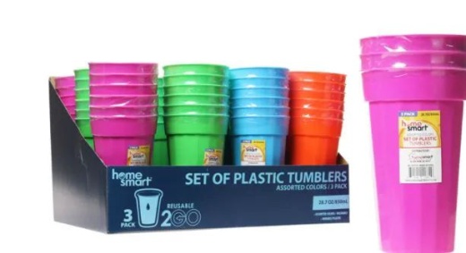 48 Pieces Plastic Tumblers - Plastic Drinkware
