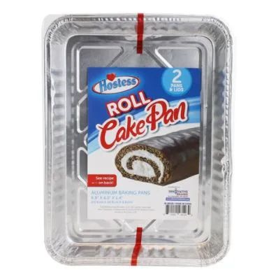 48 Pieces Hostess Roll Cake Pan And Lid 2 Piece - Aluminum Pans