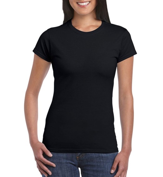 24 Pieces Women's Gildan Black T-Shirt, Size Small - Women's T-Shirts