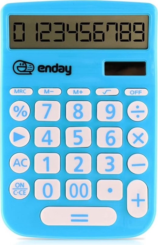 30 Pieces Basic Calculator 12 Digit Blue - Calculators Wholesale