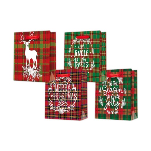 96 Pieces Large Xmas Bag - Gift Bags Christmas