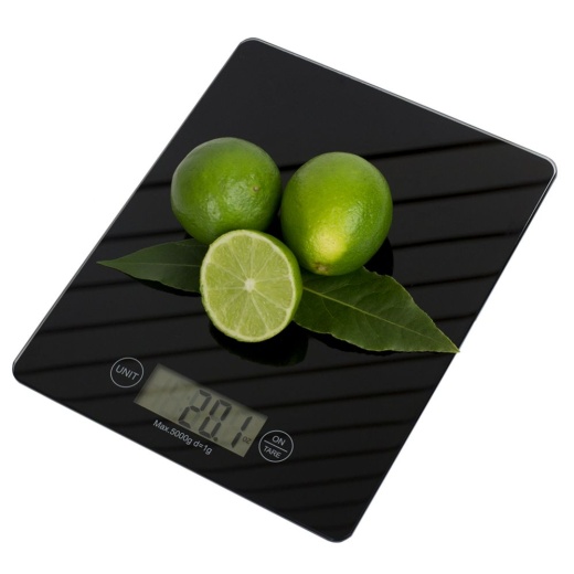 12 Pieces Home Basics Multi-Functional Sleek Glass Digital Food Scale, Black - Kitchen Gadgets & Tools