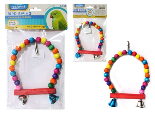 144 Pieces Swinging Bird Ledge with Bell - Multicolored Pet Accessories