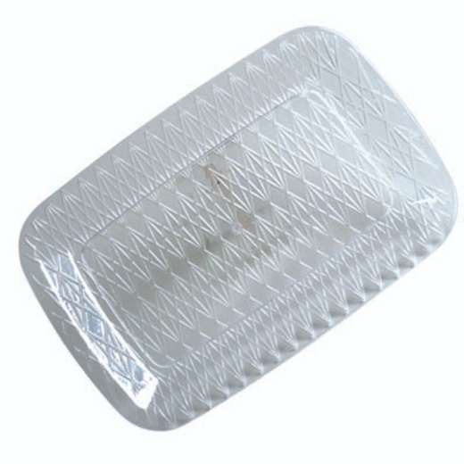 48 Pieces Serving Tray Rectangular Clear 16L X 10.5W In White Case Cut Carton/Label - Kitchen Gadgets & Tools