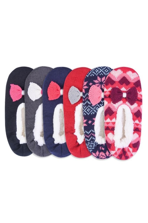 60 Pairs Women's Sherpa Lined Cozy Slippers M/L - Women's Slippers