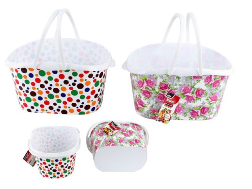 24 Pieces Carry Basket With 2 Handles - Baskets