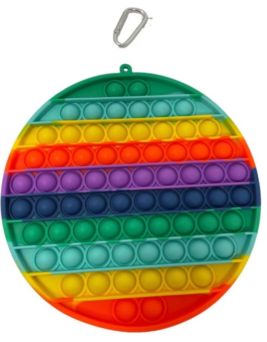 12 Pieces Popsicles Rainbow Round Push Pop - Fidget Spinners